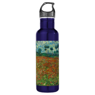 Vincent Van Gogh Poppy Field Floral Vintage Art 710 Ml Water Bottle