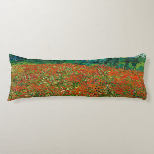 Vincent Van Gogh Poppy Field Floral Vintage Art Body Pillow