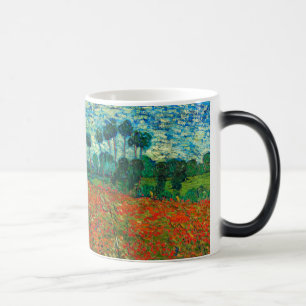 Vincent Van Gogh Poppy Field Floral Vintage Art Magic Mug