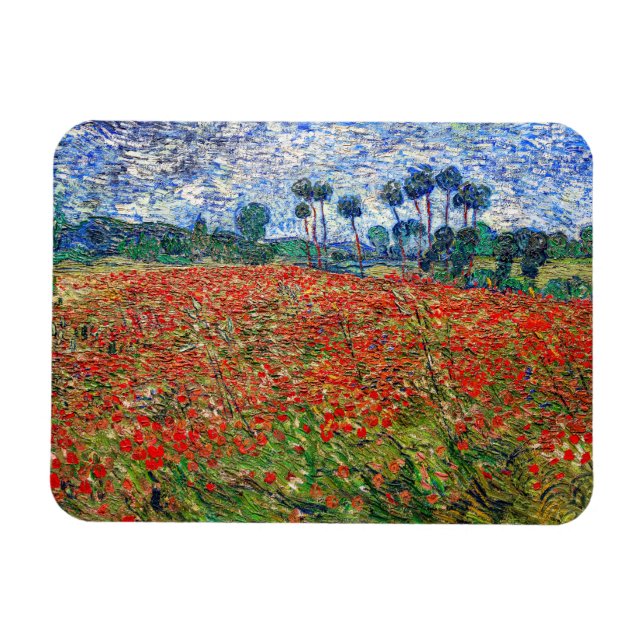 Vincent van Gogh - Poppy Field Magnet (Horizontal)