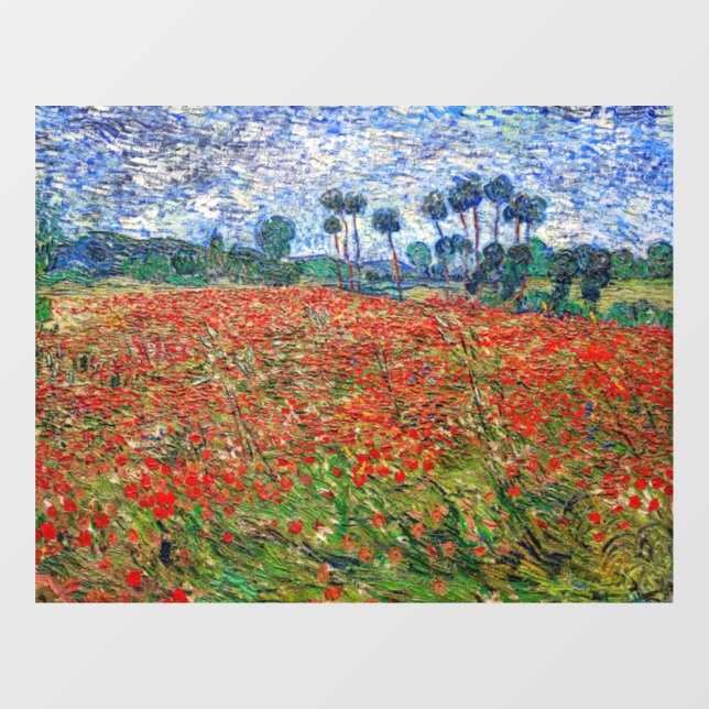 Vincent van Gogh - Poppy Field Window Cling (Sheet)