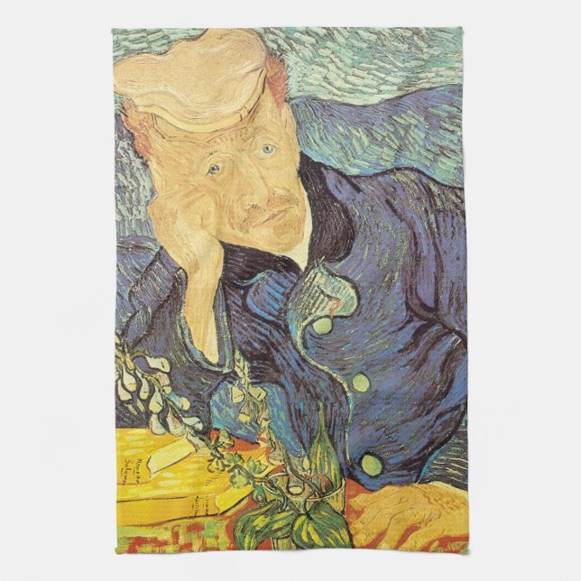 Vincent van Gogh - Portrait of Doctor Gachet Kitchen Towel (Vertical)