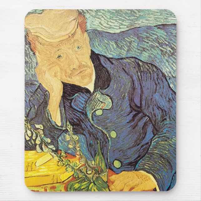 Vincent van Gogh - Portrait of Doctor Gachet Mouse Pad (Front)