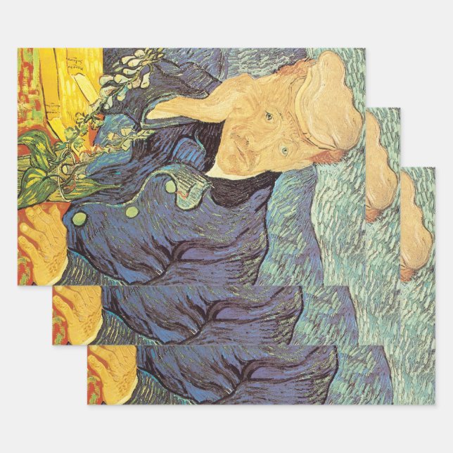 Vincent van Gogh - Portrait of Doctor Gachet Wrapping Paper Sheet (Set)