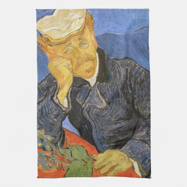 Vincent Van Gogh - Portrait of Doctor Paul Gachet Kitchen Towel (Vertical)