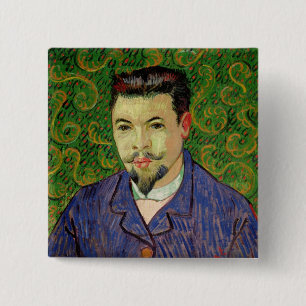 Vincent van Gogh Portrait of Dr. Felix Rey, 1889 2 Inch Square Button