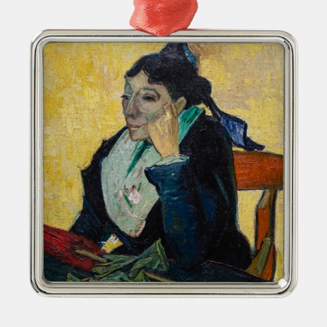 Vincent Van Gogh - Portrait of Madame Ginoux Metal Ornament (Front)