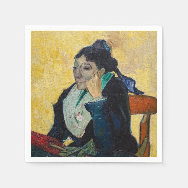 Vincent Van Gogh - Portrait of Madame Ginoux Napkin (Front)