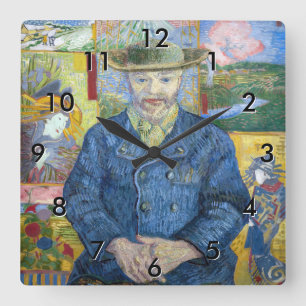 Vincent van Gogh - Portrait of Pere Tanguy Square Wall Clock