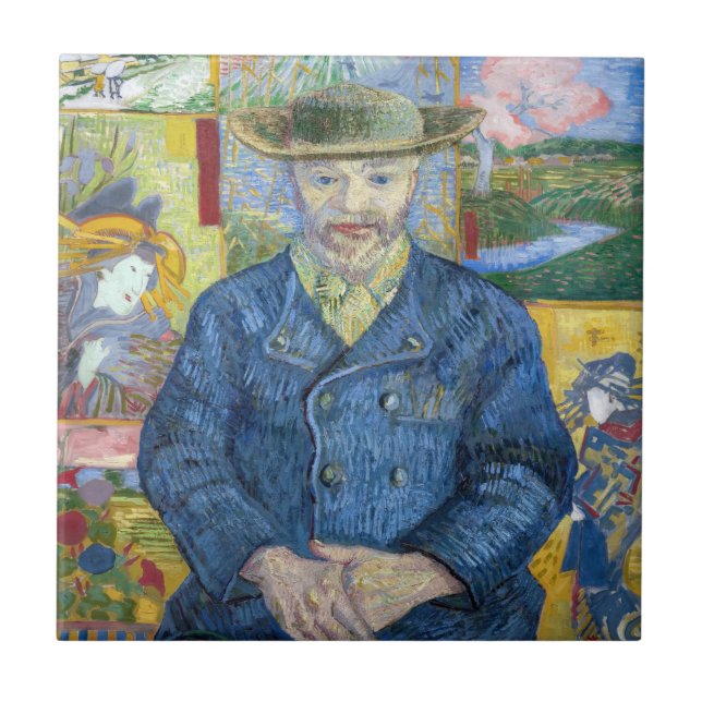 Vincent van Gogh - Portrait of Pere Tanguy Tile (Front)