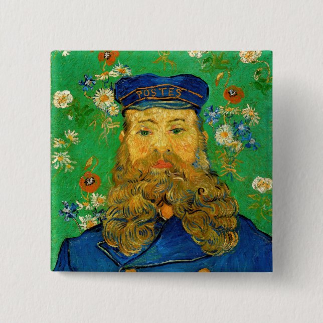 Vincent Van Gogh - Postman Joseph Roulin 2 Inch Square Button (Front)