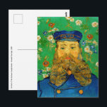Vincent Van Gogh - Postman Joseph Roulin Postcard<br><div class="desc">Portrait of the Postman Joseph Roulin / Joseph-Etienne Roulin,  le postier - Vincent Van Gogh,  April 1889</div>