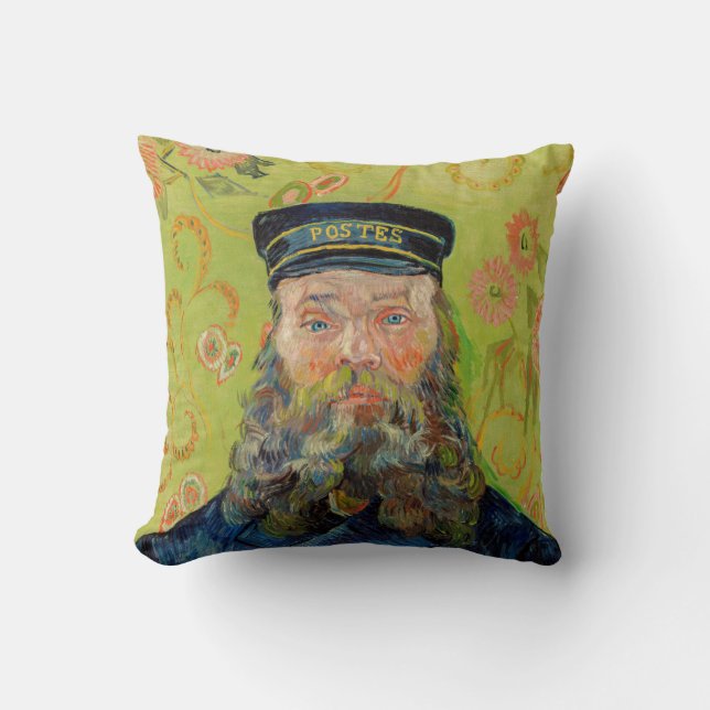 Vincent Van Gogh - Postman Joseph Roulin Throw Pillow (Front)