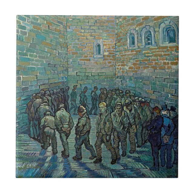 Vincent van Gogh Prisoners Exercising Ceramic Tile (Front)