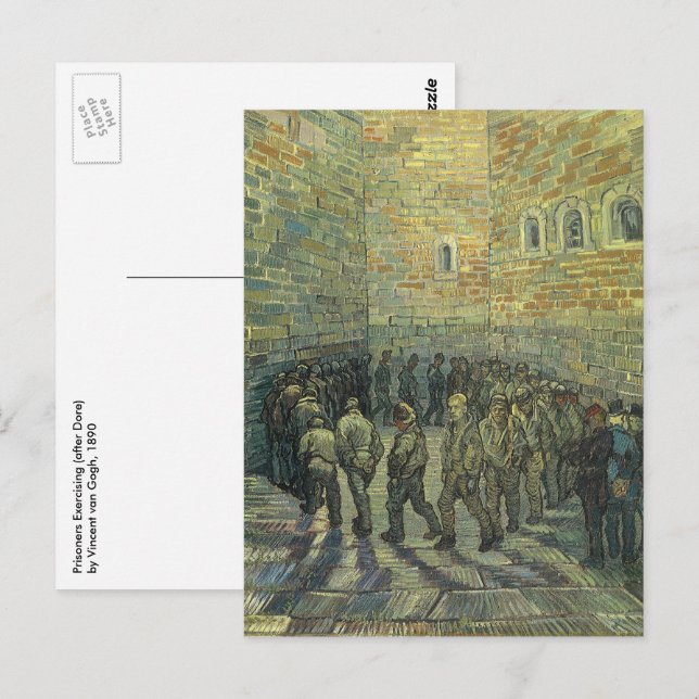 Vincent van Gogh - Prisoners Exercising Postcard (Front/Back)