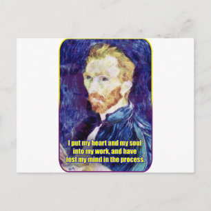 Vincent van Gogh - Quote Postcard
