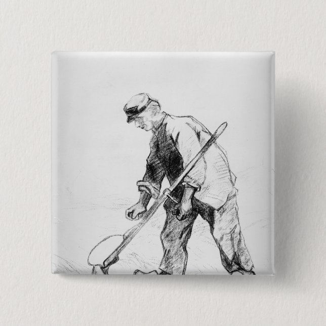 Vincent van Gogh | Reaper 2 Inch Square Button (Front)