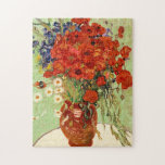 Vincent Van Gogh Red Poppies Still Life Painting Jigsaw Puzzle<br><div class="desc">This is the oil painting "Still Life with Daisies and Poppies" done in 1890 by Dutch post- impressionist artist Vincent Willem van Gogh (1853-1890).</div>