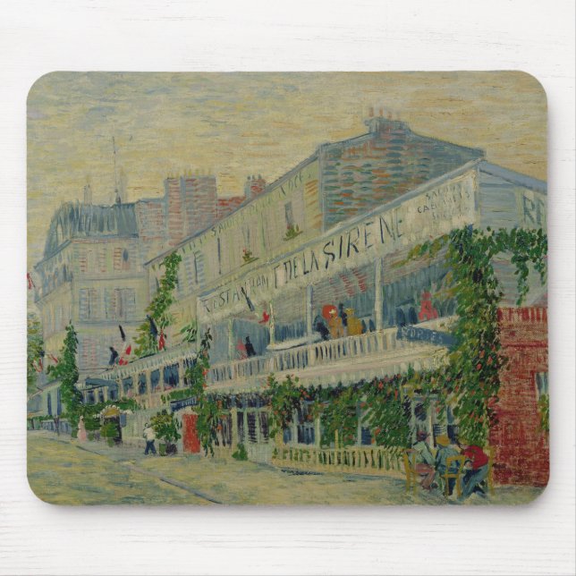 Vincent van Gogh | Restaurant de la Sirene Mouse Pad (Front)