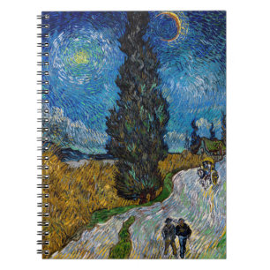 Vincent van Gogh - Road with Cypress and Star Notebook