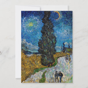 Vincent van Gogh - Road with Cypress and Star Thank You Card
