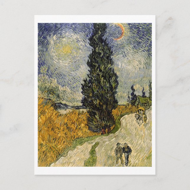Vincent van Gogh | Road with Cypresses, 1890 Postcard (Front)