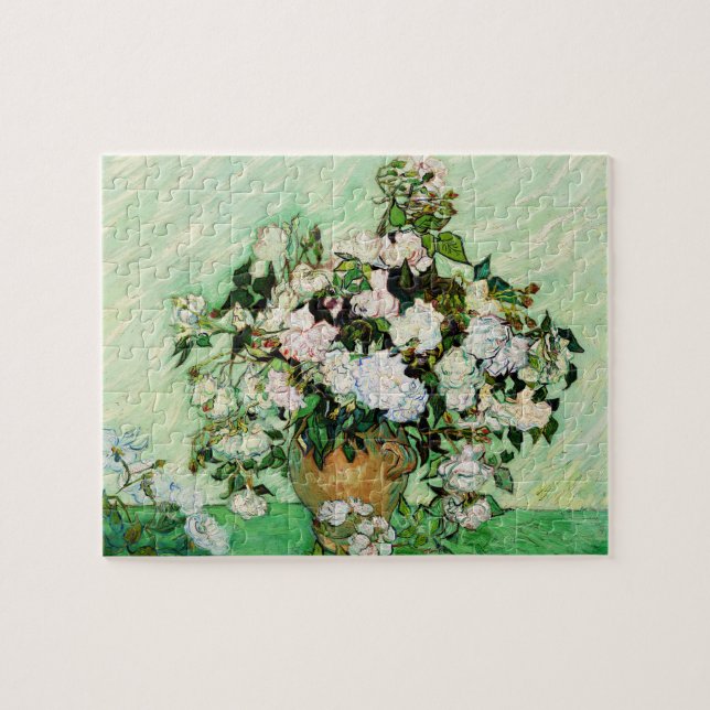 Vincent Van Gogh Roses (1890) Jigsaw Puzzle (Horizontal)
