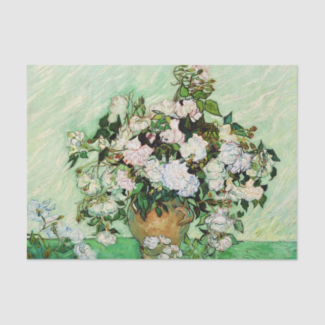 Vincent Van Gogh Roses (1890) Tissue Paper (Front)