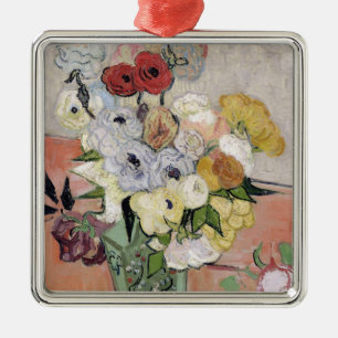 Vincent van Gogh Roses and Anemones, 1890 Metal Ornament