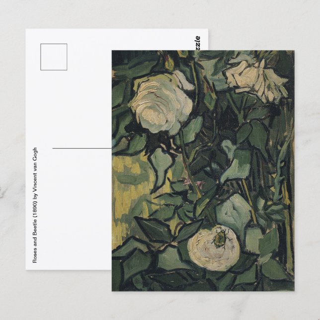 Vincent van Gogh - Roses and Beetle Postcard (Front/Back)