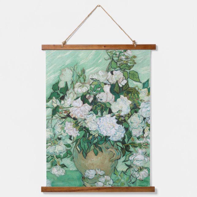 Vincent van Gogh - Roses Hanging Tapestry (Front)