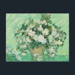 Vincent van Gogh Roses Impressionist Holiday Postcard<br><div class="desc">Vincent van Gogh's painting "Roses",  painted in 1890.</div>