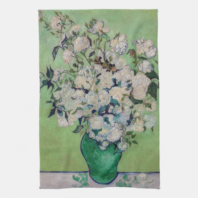 Vincent van Gogh - Roses Kitchen Towel (Vertical)