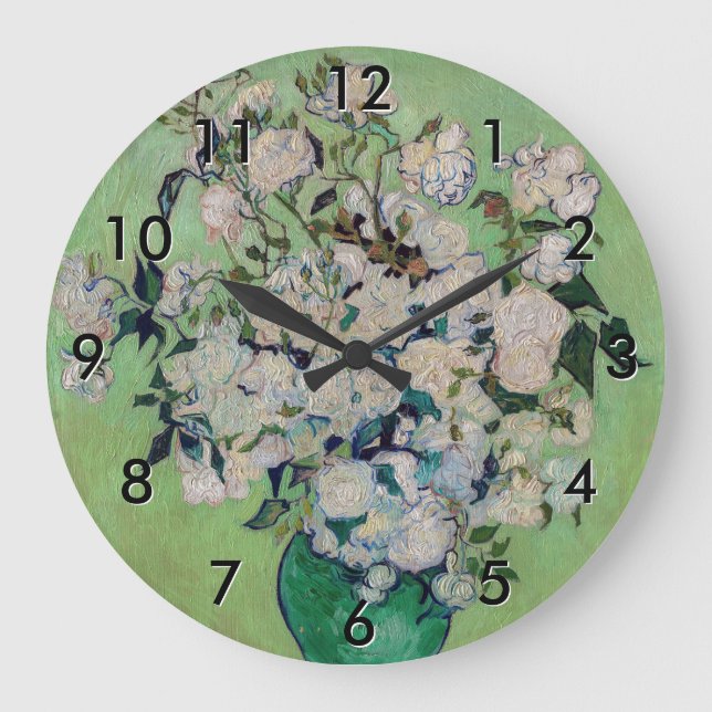 Vincent van Gogh - Roses Large Clock (Front)