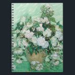 Vincent van Gogh - Roses Notebook<br><div class="desc">Roses / Still Life: Vase with Pink Roses - Vincent van Gogh, Oil on Canvas, 1890</div>