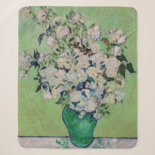 Vincent van Gogh - Roses Sherpa Blanket