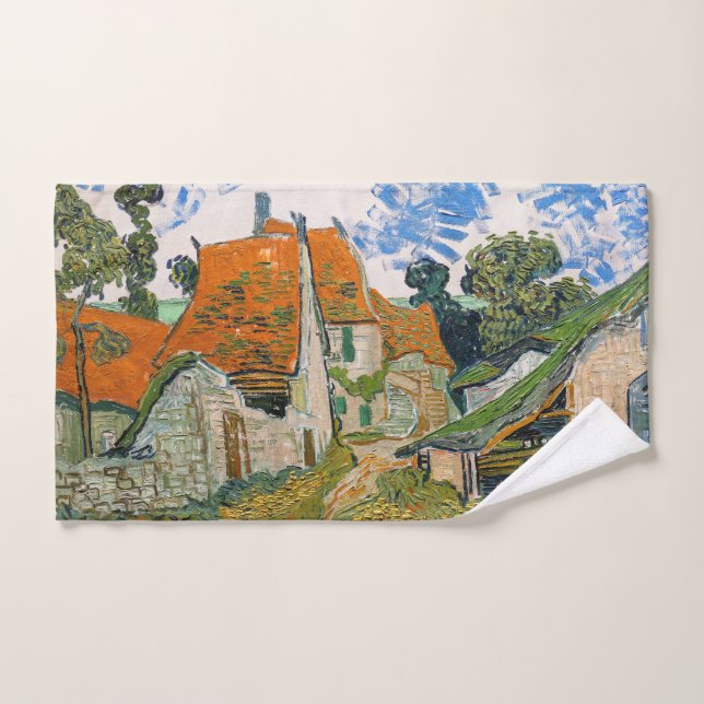 Vincent van Gogh - Rue à Auvers-sur-Oise (Serviette à main)