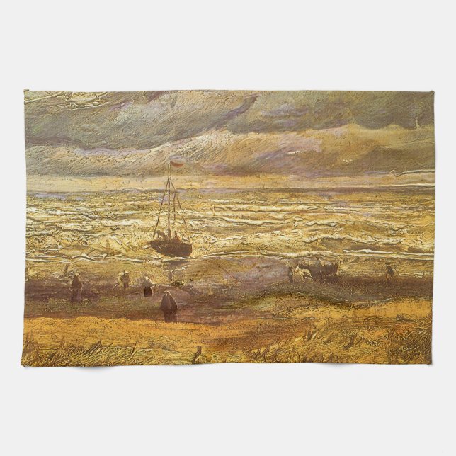 Vincent van Gogh - Sea at Scheveningen Kitchen Towel (Horizontal)