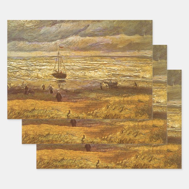 Vincent van Gogh - Sea at Scheveningen Wrapping Paper Sheet (Set)