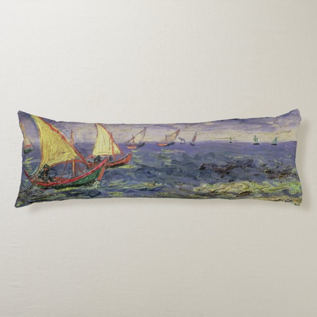 Vincent van Gogh | Seascape at Saintes-Maries Body Pillow (Front)