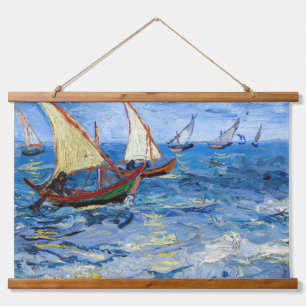 Vincent van Gogh - Seascape at Saintes-Maries Hanging Tapestry