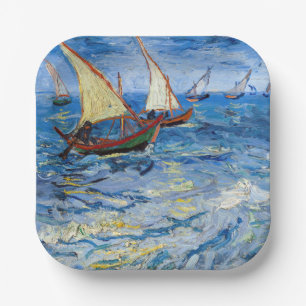 Vincent van Gogh - Seascape at Saintes-Maries Paper Plate