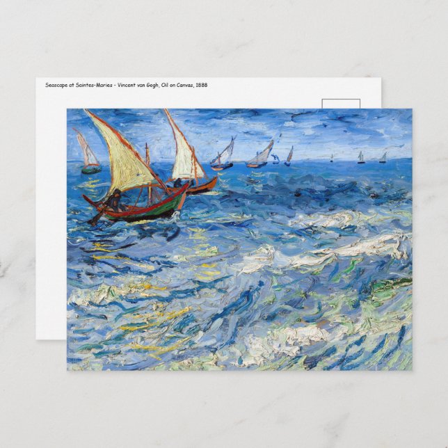 Vincent van Gogh - Seascape at Saintes-Maries Postcard (Front/Back)