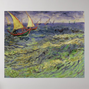 Vincent van Gogh Seascape at Saintes-Maries Poster