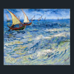 Vincent van Gogh - Seascape at Saintes-Maries Poster<br><div class="desc">Seascape at Saintes-Maries - Vincent van Gogh,  Oil on Canvas,  1888</div>