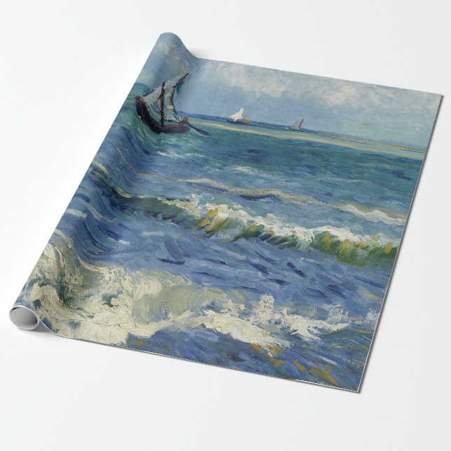 Vincent Van Gogh - Seascape at Saintes-Maries Wrapping Paper (Unrolled)