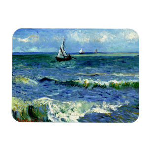 Vincent van Gogh - Seascape, fine art painting Magnet