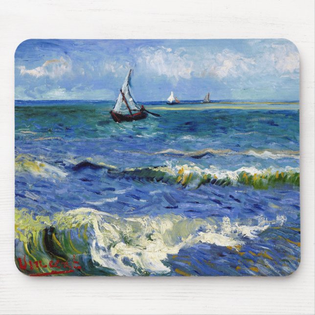 Vincent van Gogh Seascape Mouse Pad (Front)