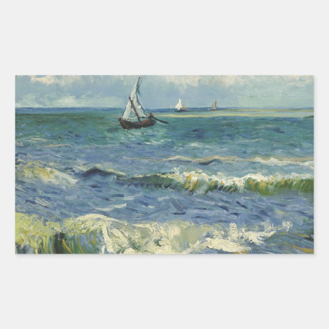 Vincent van Gogh - Seascape near Les Saintes Sticker (Front)