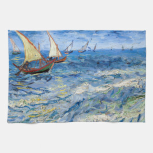 Vincent van Gogh - Seascape near Saintes-Maries Kitchen Towel